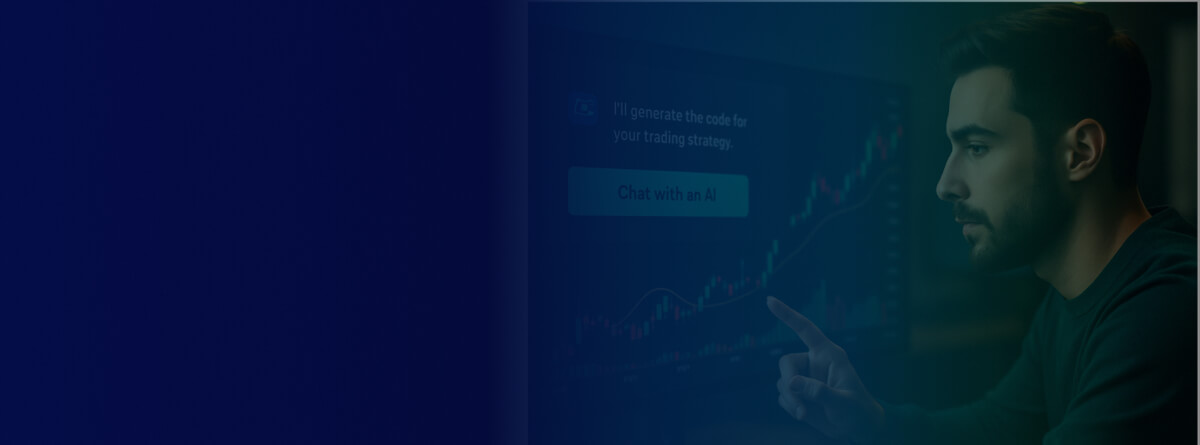 Trader on computer