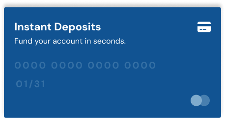 Fund your account in seconds image